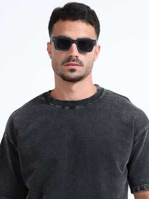 ACIDWASH- SOLID 350 GSM OVERSIZE TSHIRT
