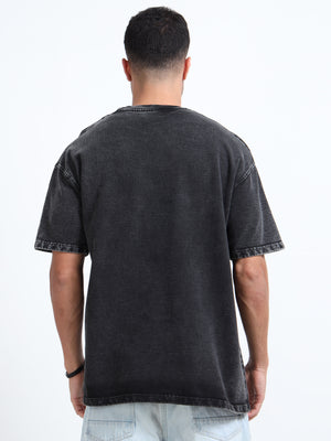 ACIDWASH- SOLID 350 GSM OVERSIZE TSHIRT