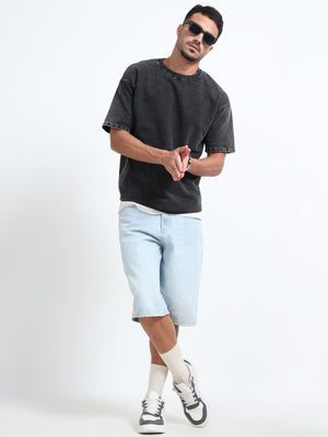 ACIDWASH- SOLID 350 GSM OVERSIZE TSHIRT