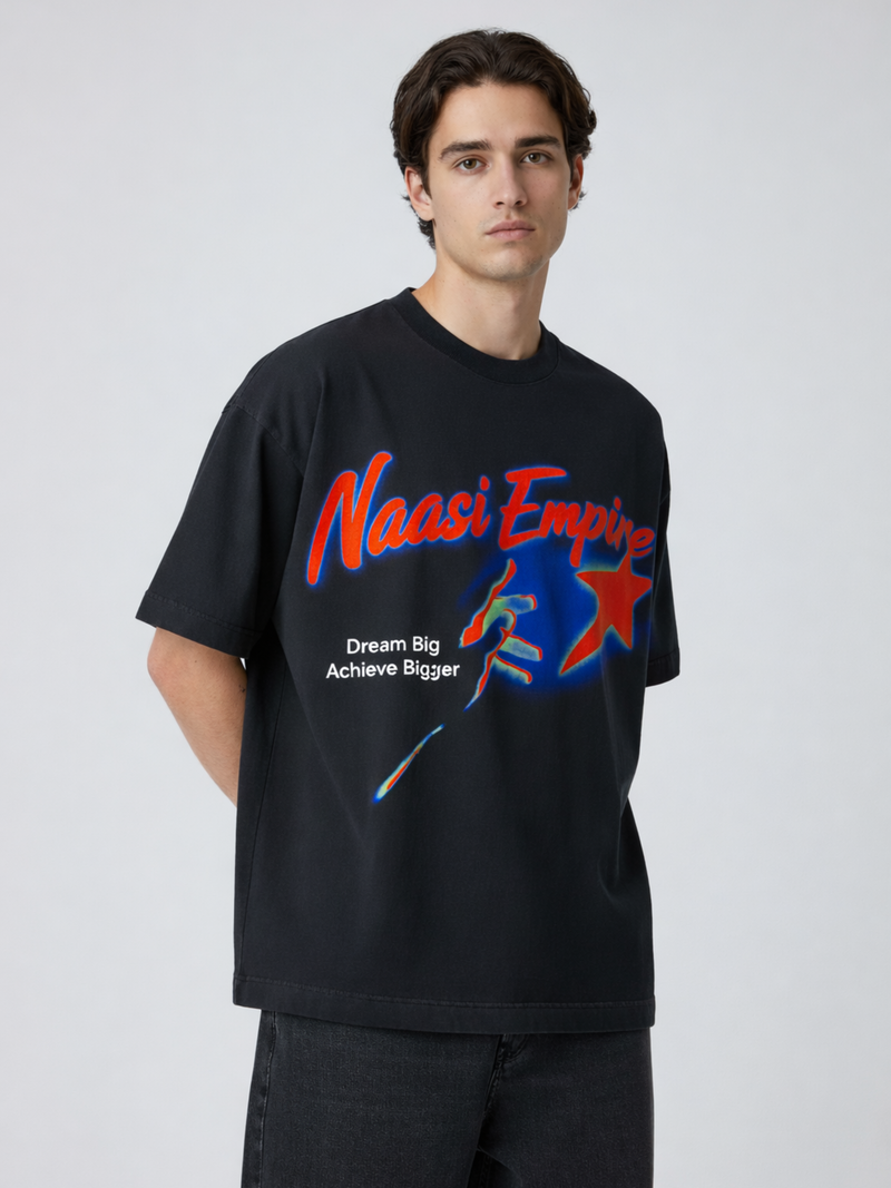 NE// NEON STAR OVERSIZE TSHIRT