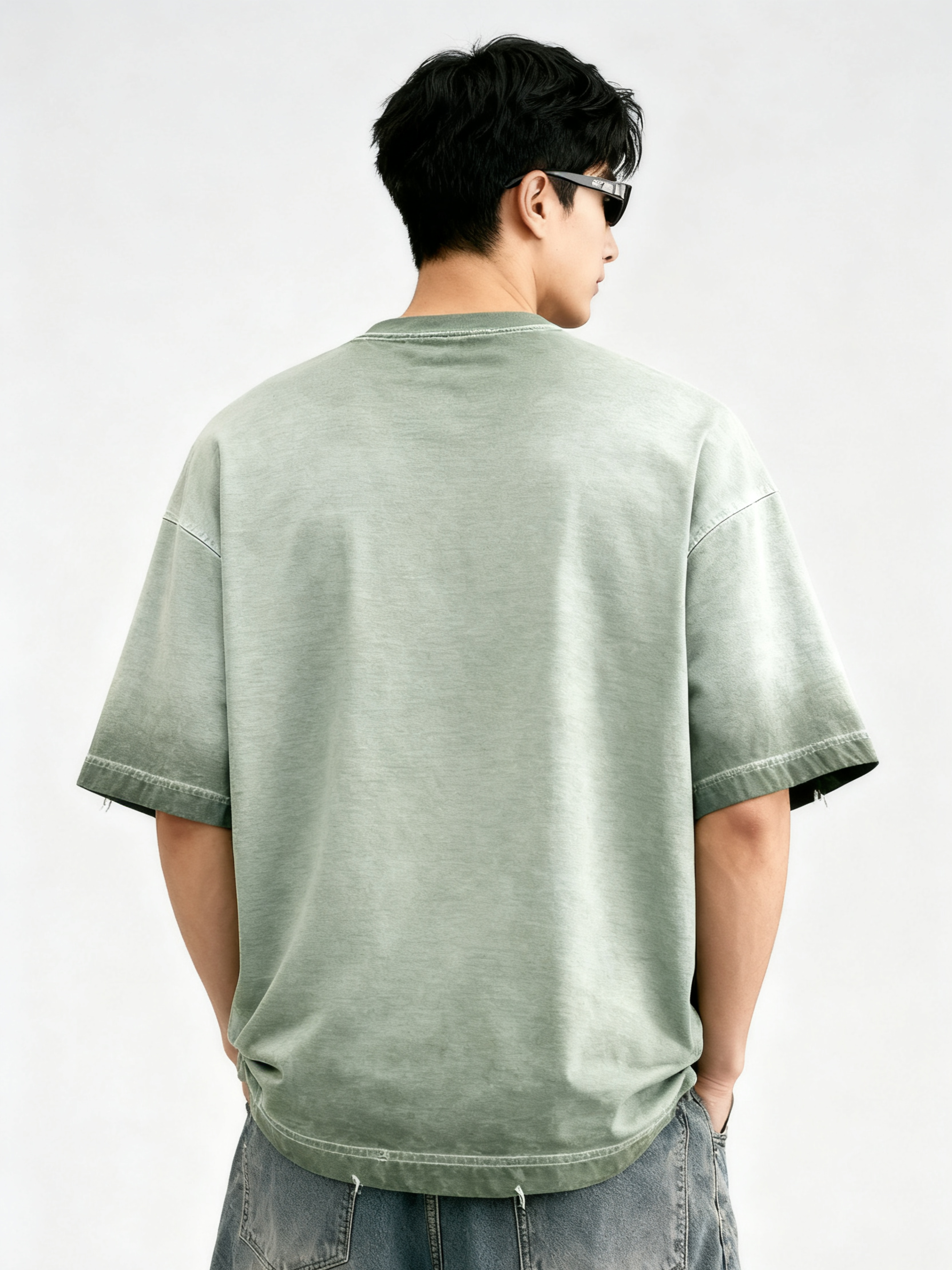 WASHED SCRATCH OVERSIZE TSHIRT