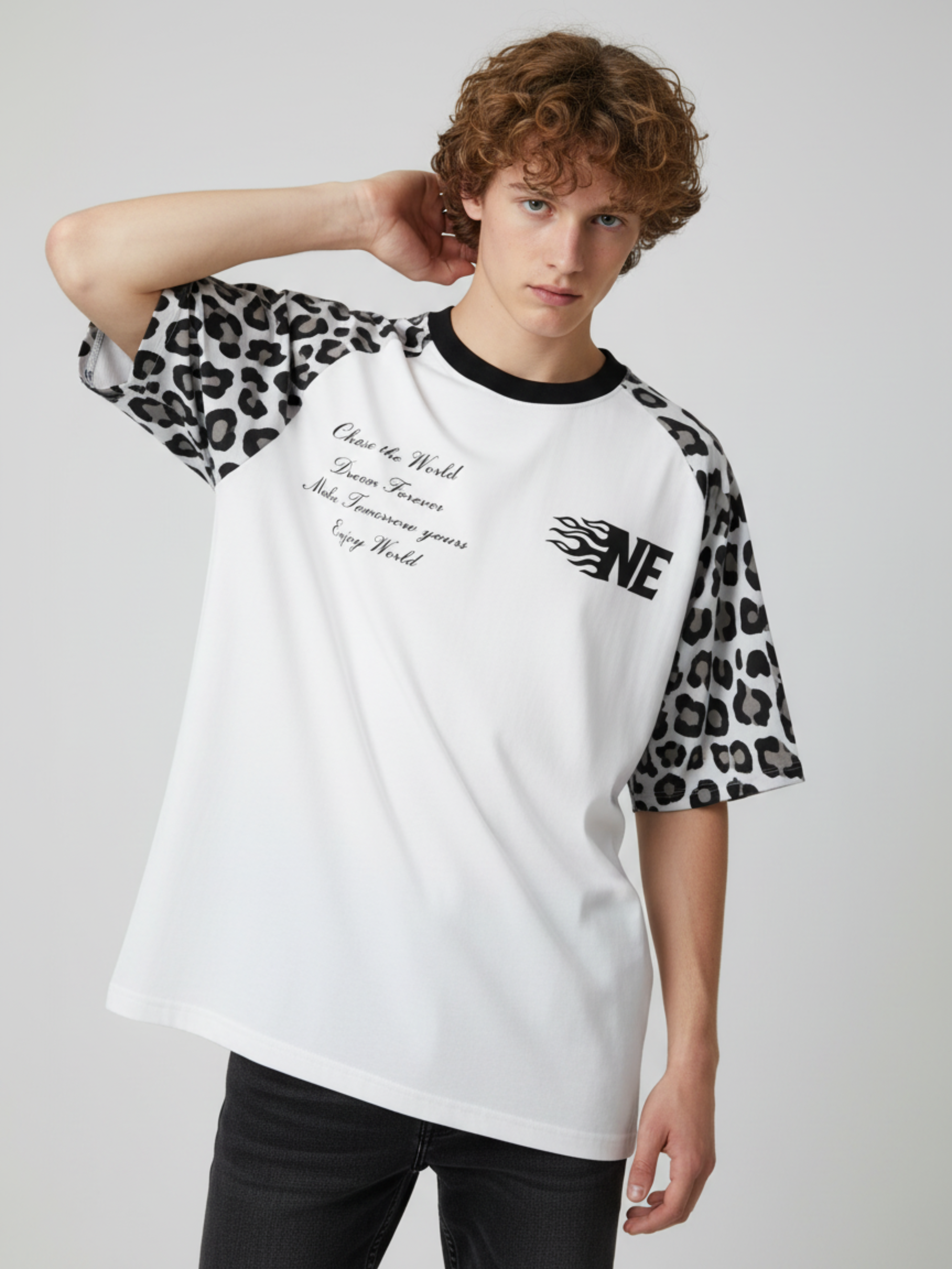 NAASI EMPIRE// WILD CONTRAST RAGLAN OVERSIZED TEE